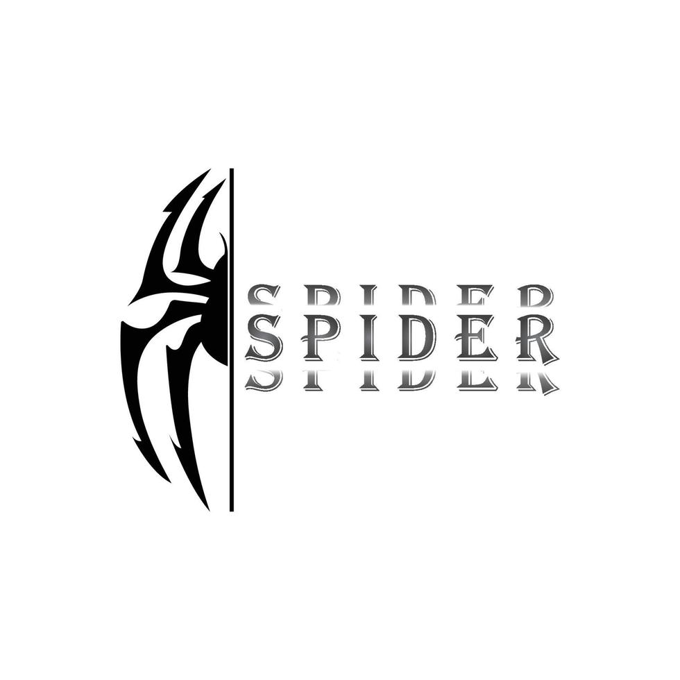 araña logo vector e ilustración