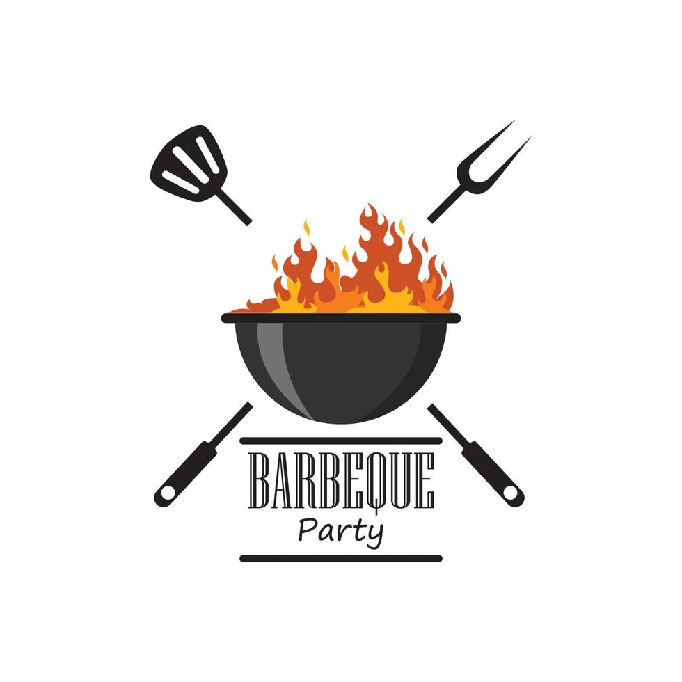 barbeque logo and symbol vector