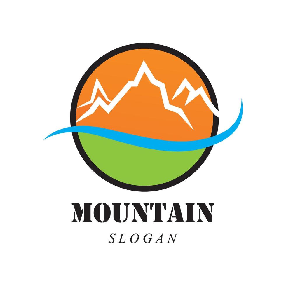 logotipo de icono de montaña vector