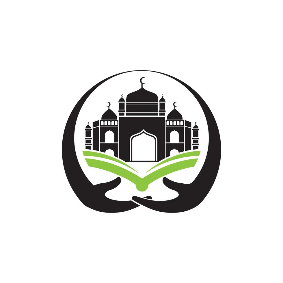 mosque logo and symbol vector