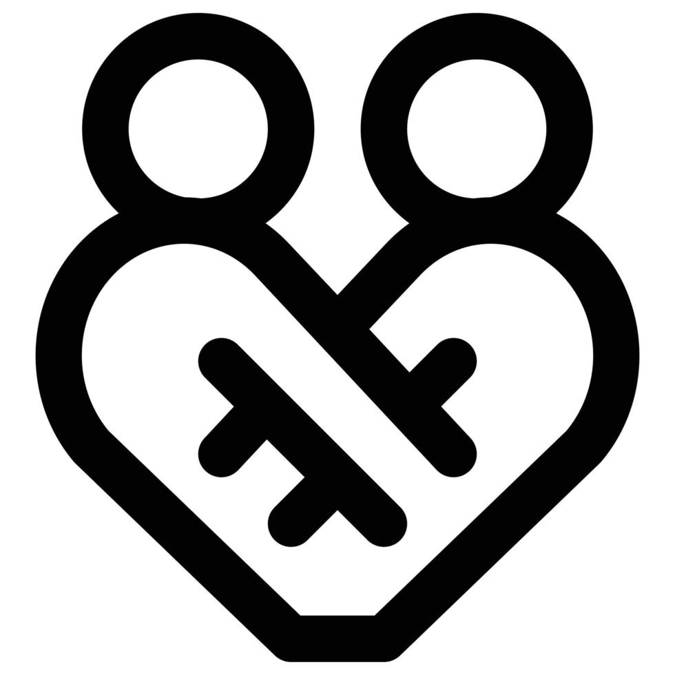 hugging icon, father's day Theme vector
