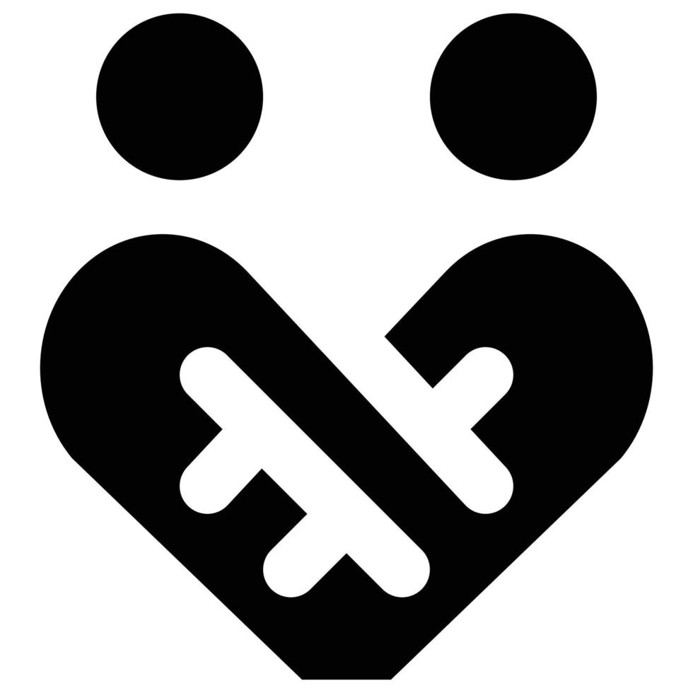 hugging icon, father's day Theme vector