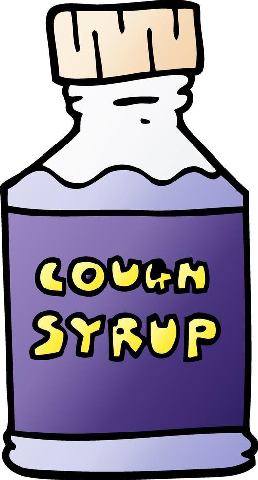 cartoon doodle cough syrup vector