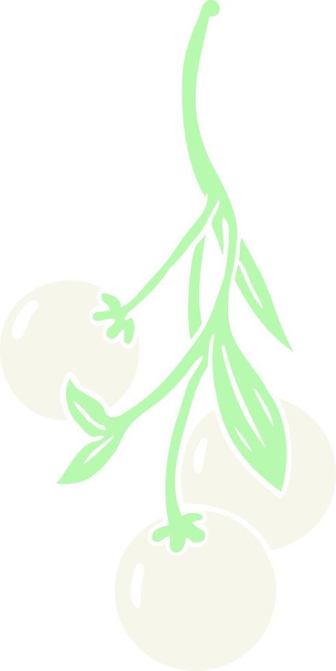 flat color style cartoon mistletoe vector