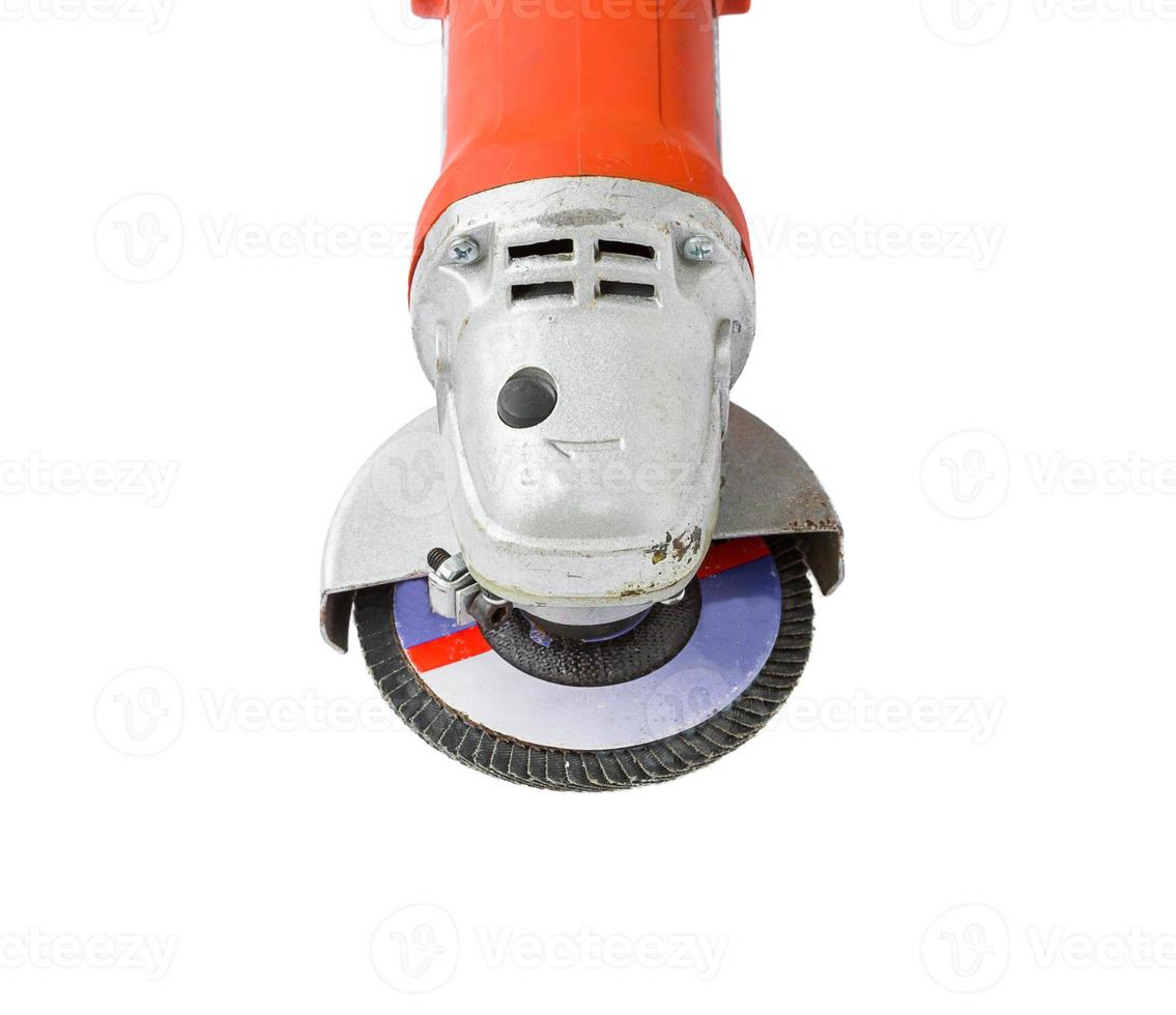 Power grinder on white background photo