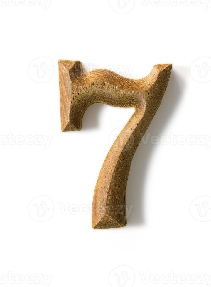 Wooden numeric 7 photo