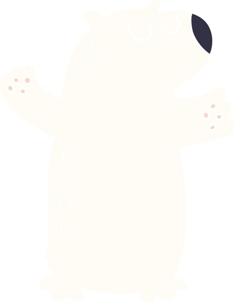 cartoon doodle polar bear vector