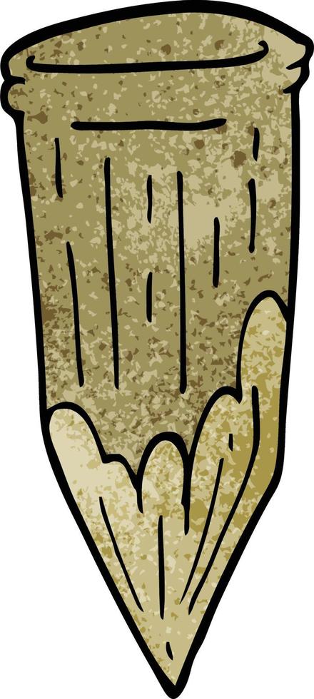 cartoon doodle wood stake vector