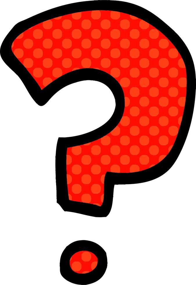 cartoon doodle question mark vector