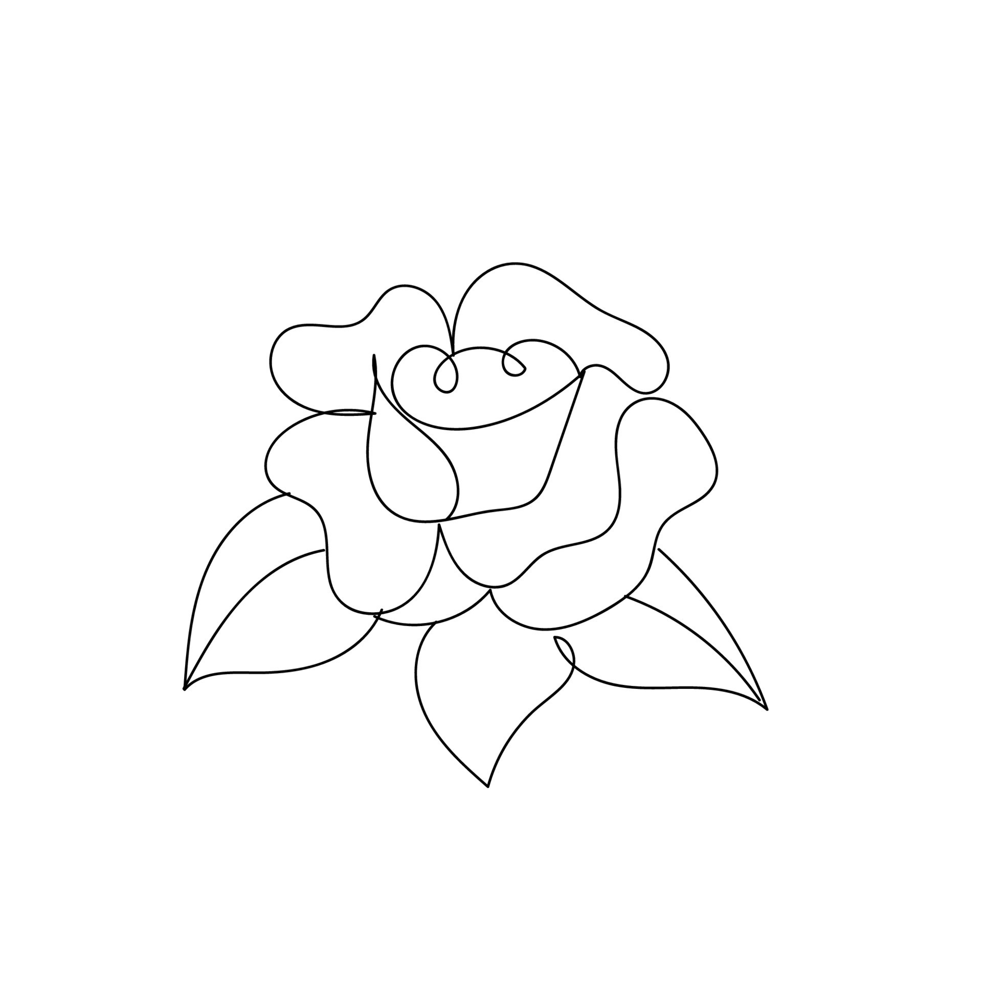 Hand down line art floral 12165332 Vector Art at Vecteezy