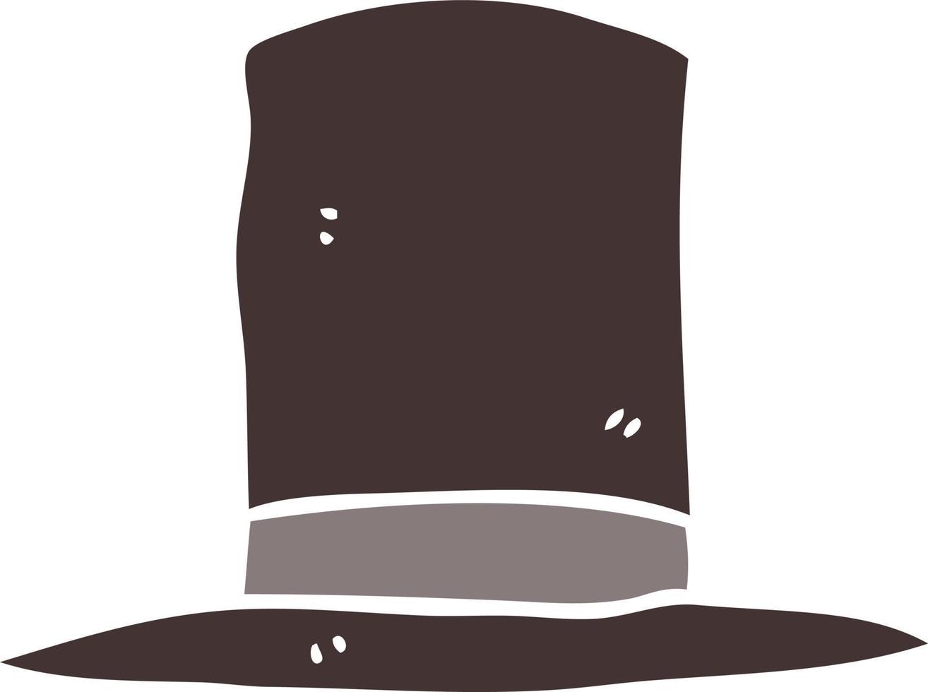 cartoon doodle top hat vector