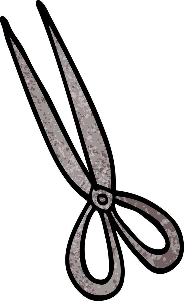 cartoon doodle scissors vector