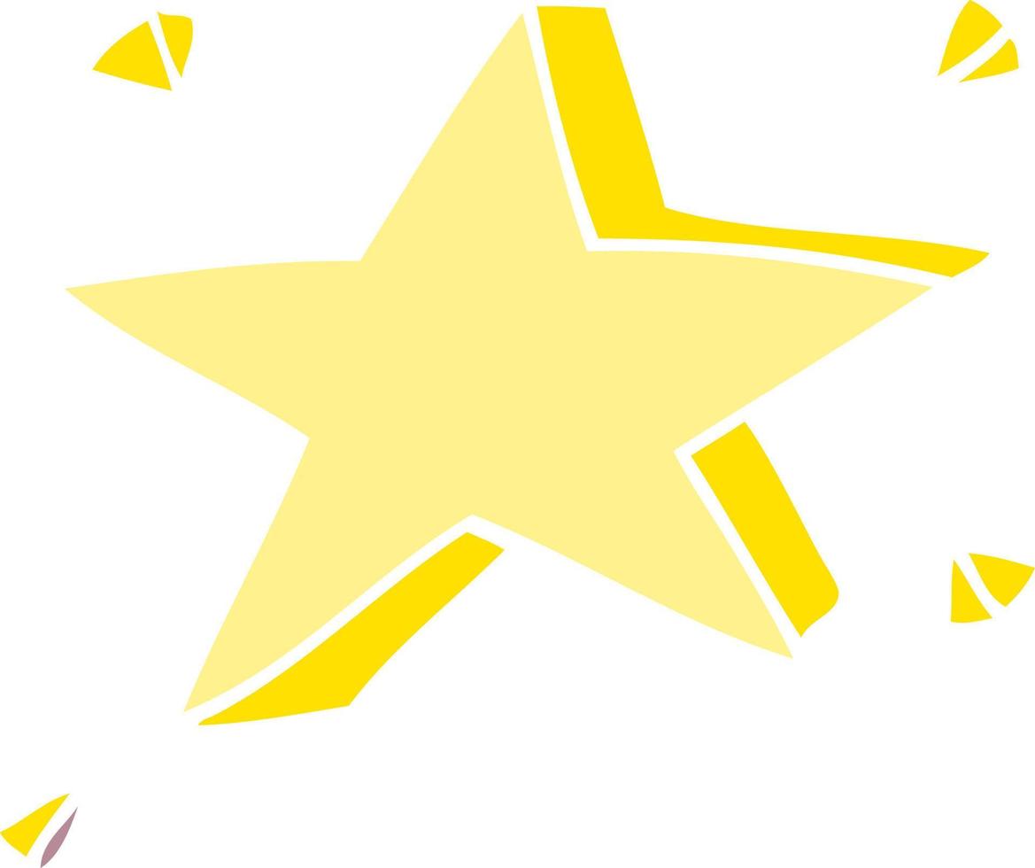 cartoon doodle yellow stars vector