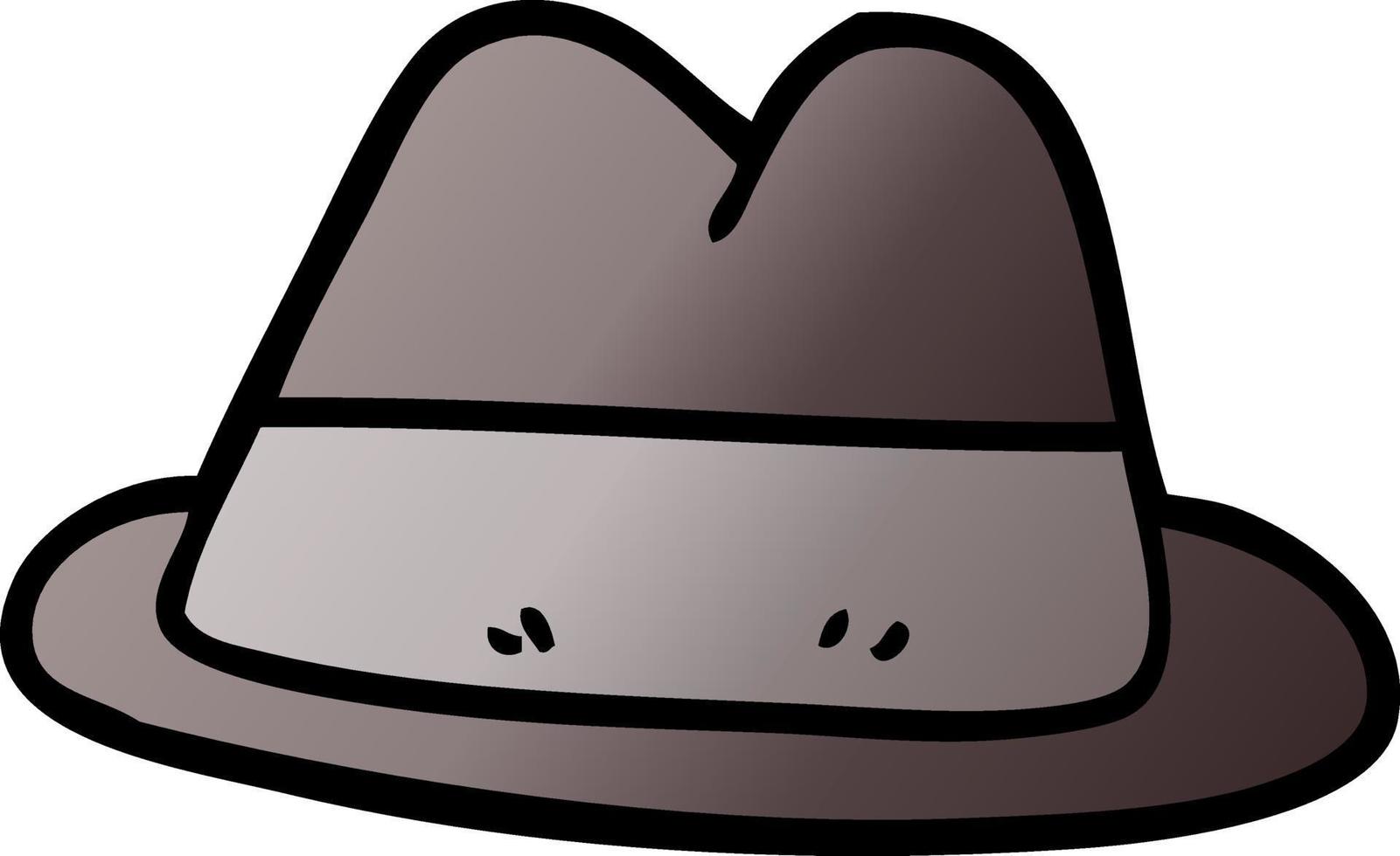 sombrero de garabato de dibujos animados vector