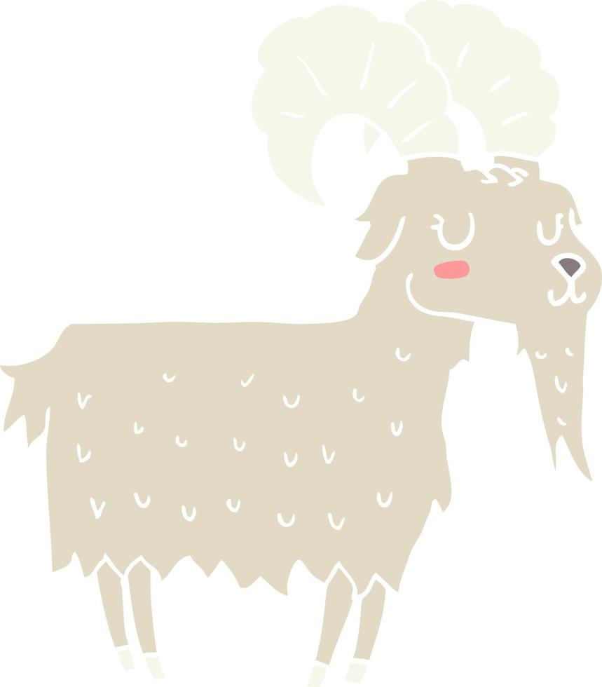 flat color style cartoon goat vector