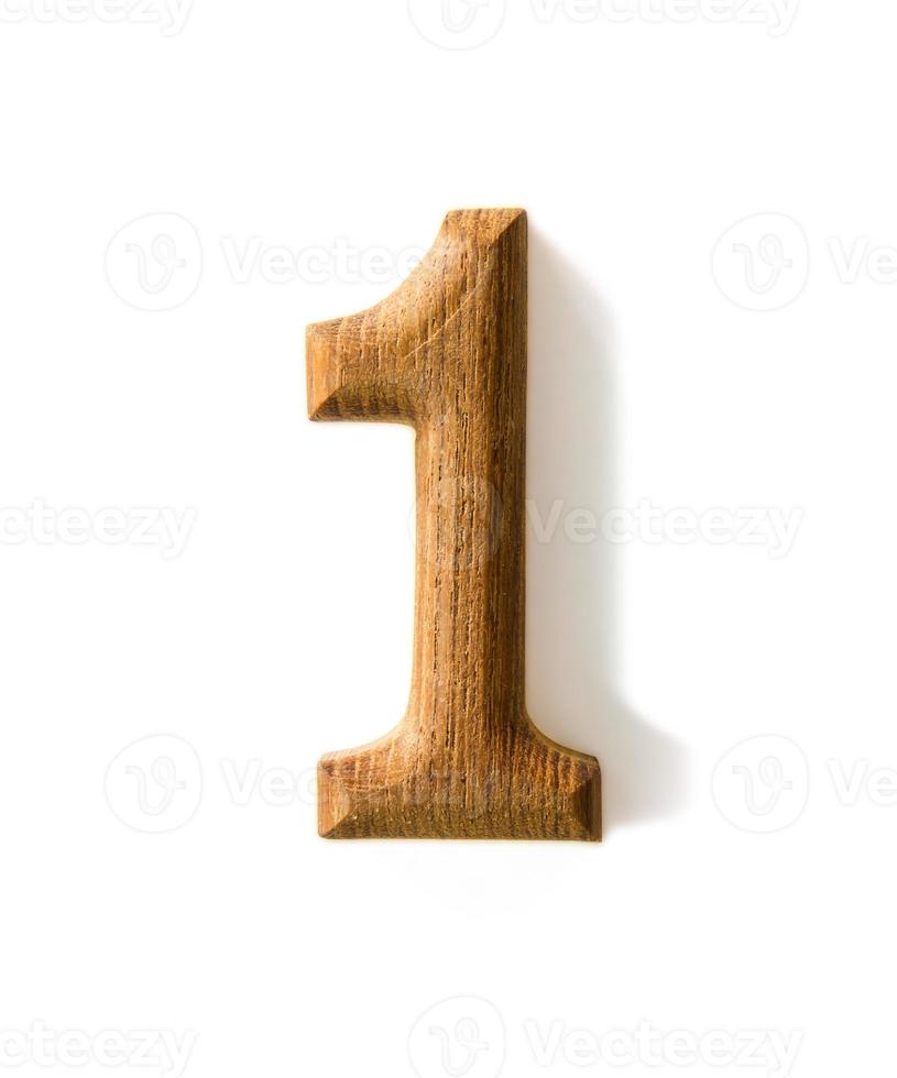 Wooden numeric 1 photo