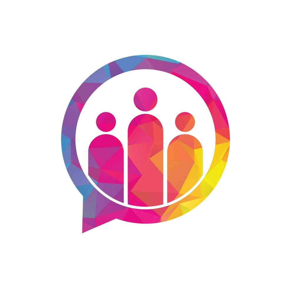 People chat logo design. people logo icon. Talk logo template vector