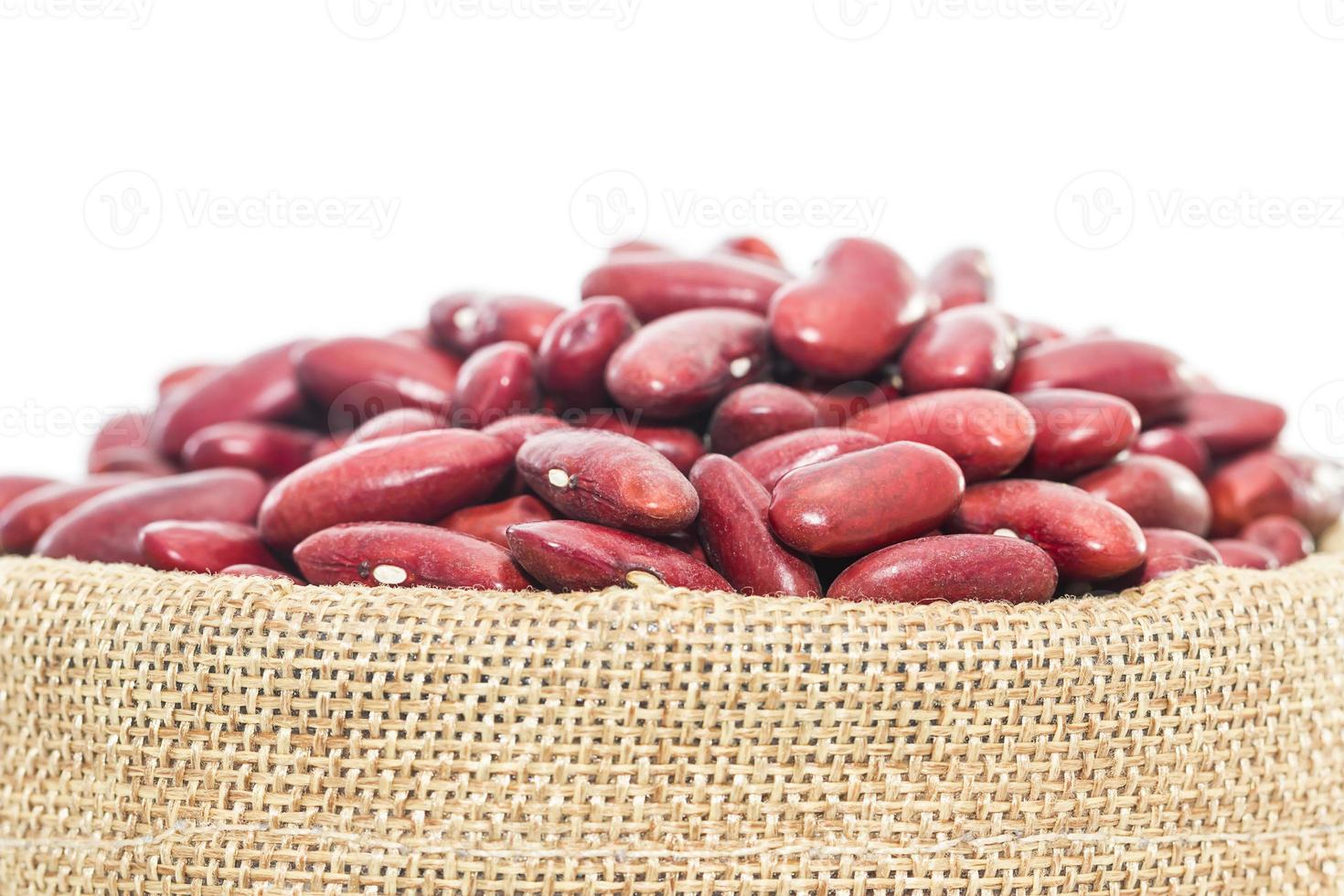 Kidney beans in Sacks fodder on white background 12165712 Stock Photo