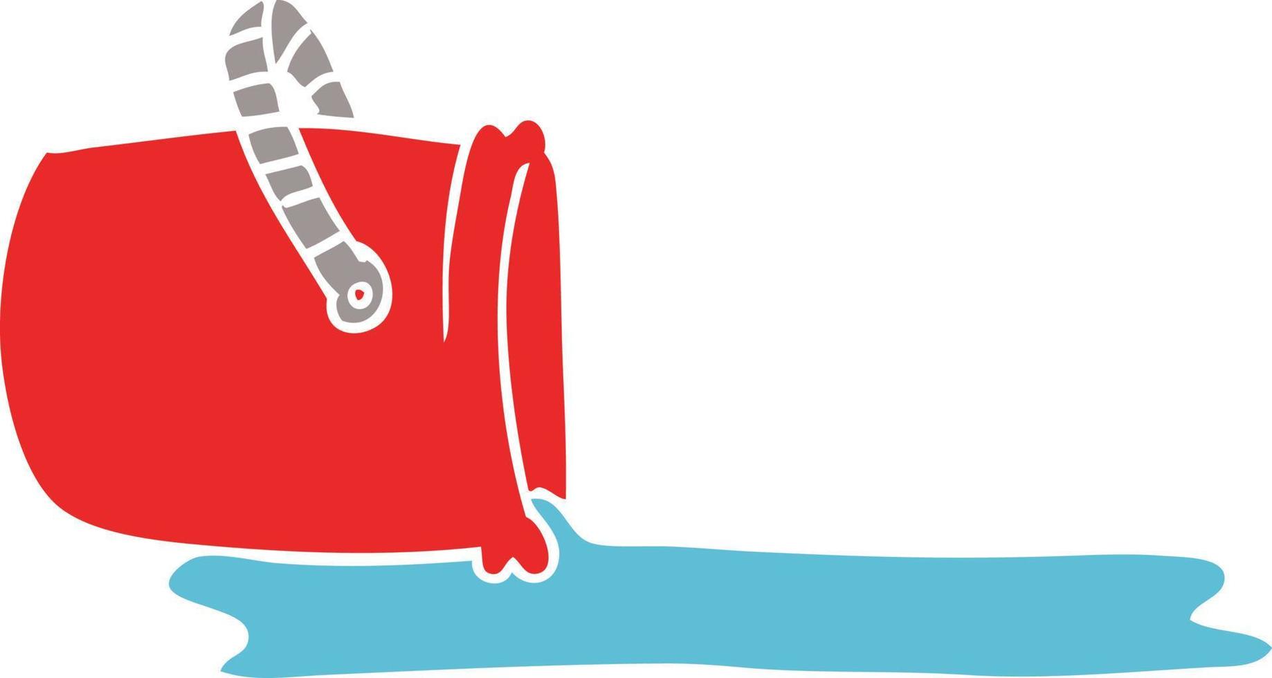 cartoon doodle bucket vector