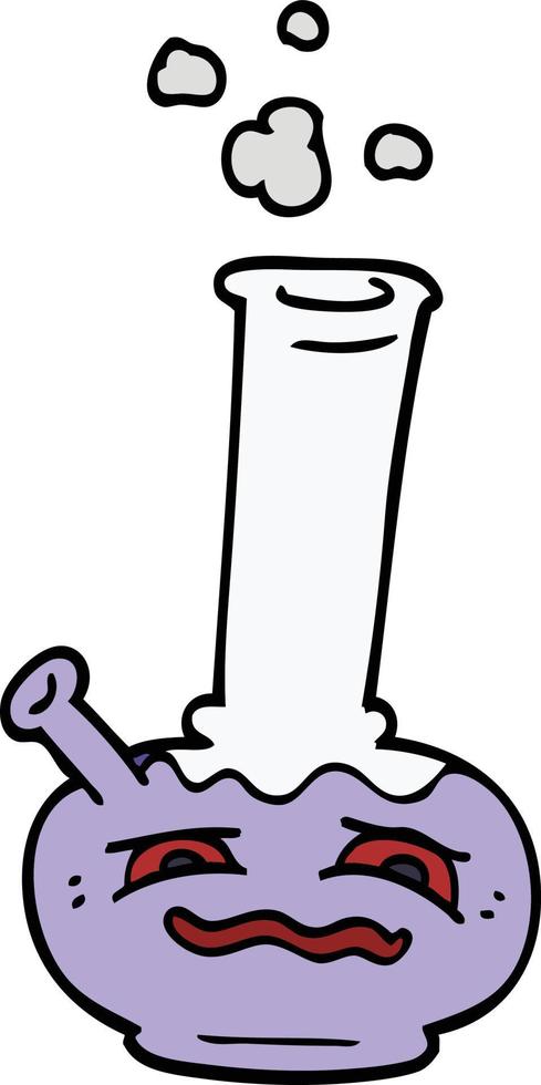 cartoon doodle bong vector