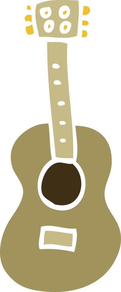 cartoon doodle guitar vector