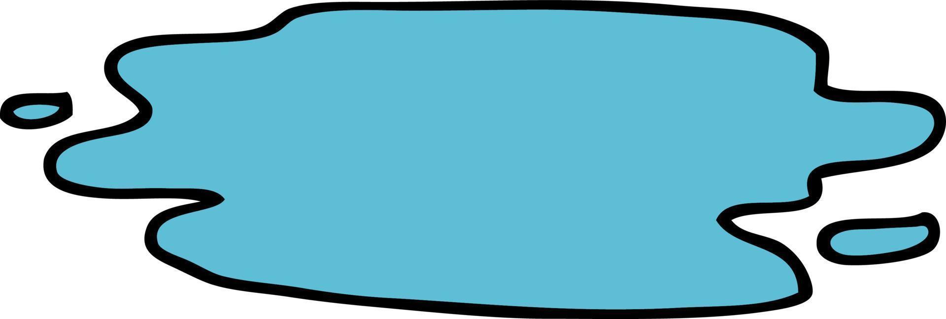 cartoon doodle wet puddle vector