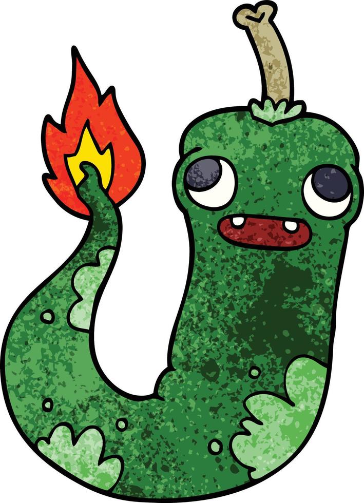 cartoon doodle hot chilly vector