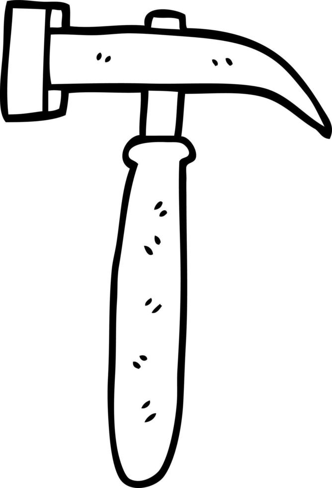 line drawing cartoon hammer 12165870 Vector Art at Vecteezy