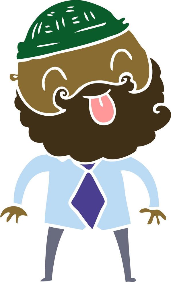man with beard with hat and shirt vector