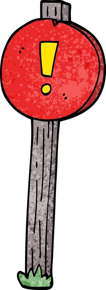 cartoon doodle road sign vector