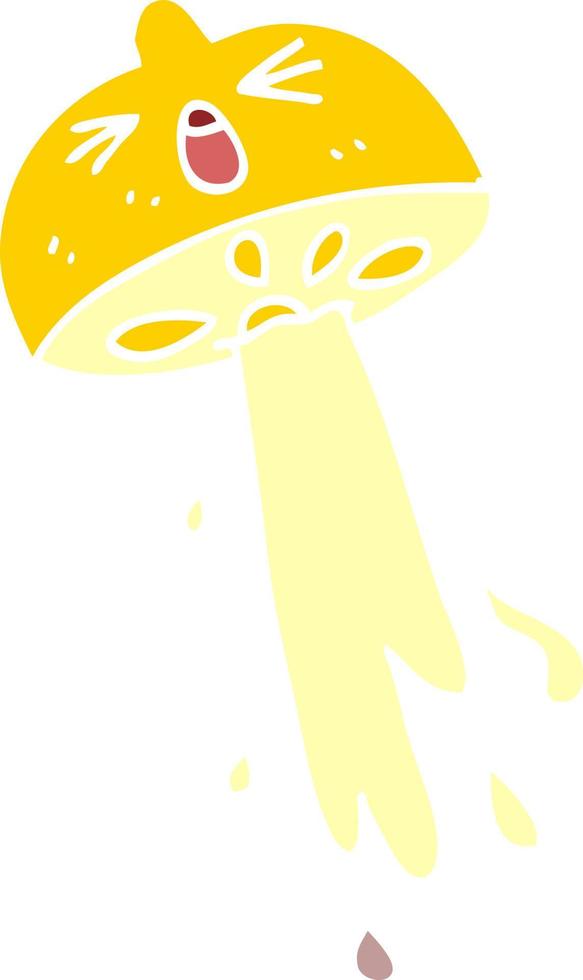 cartoon doodle squirting lemon vector