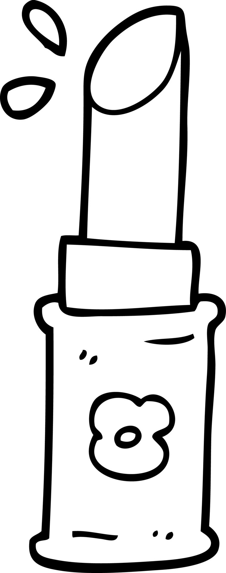 line drawing cartoon lipstick 12166002 Vector Art at Vecteezy