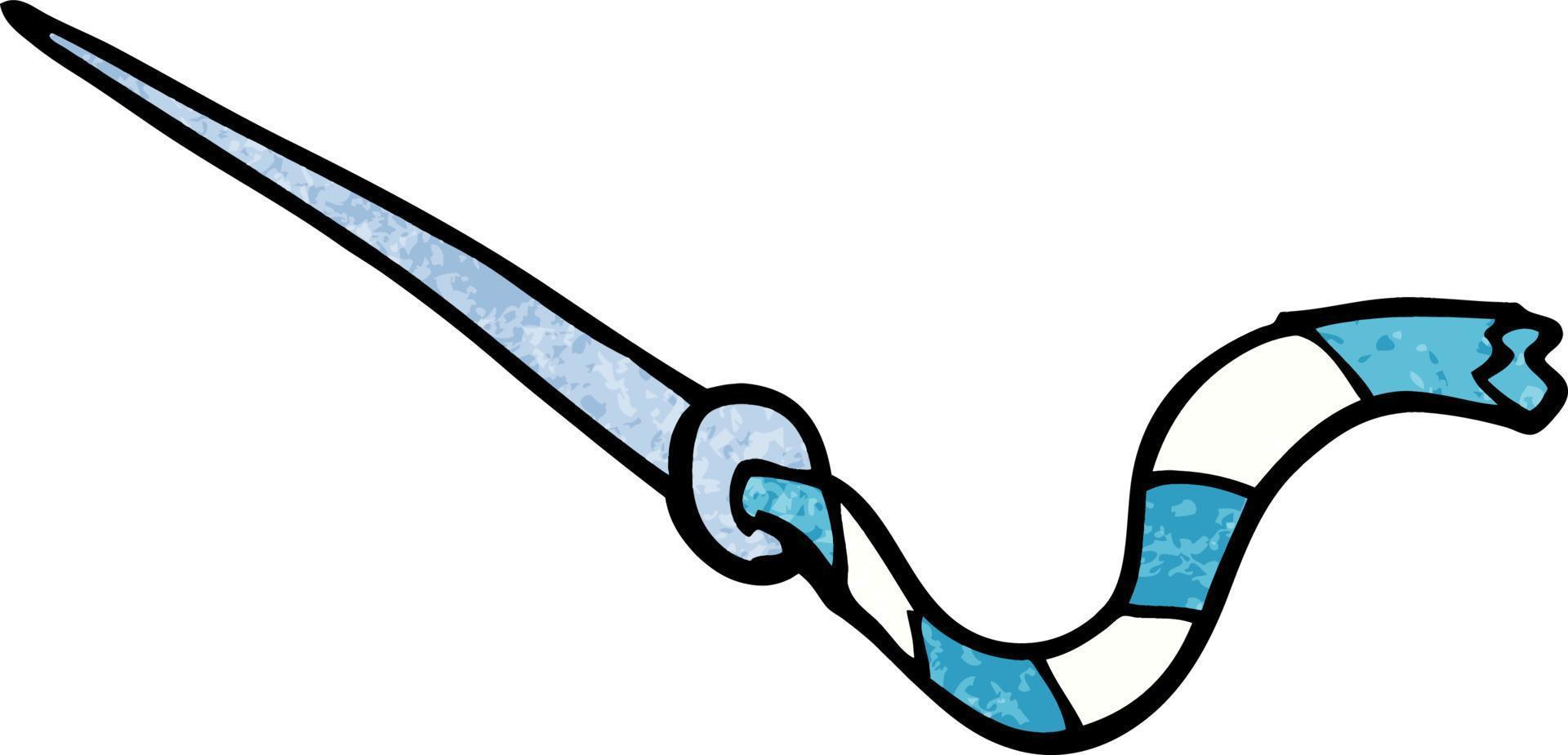 cartoon doodle needle and thread vector