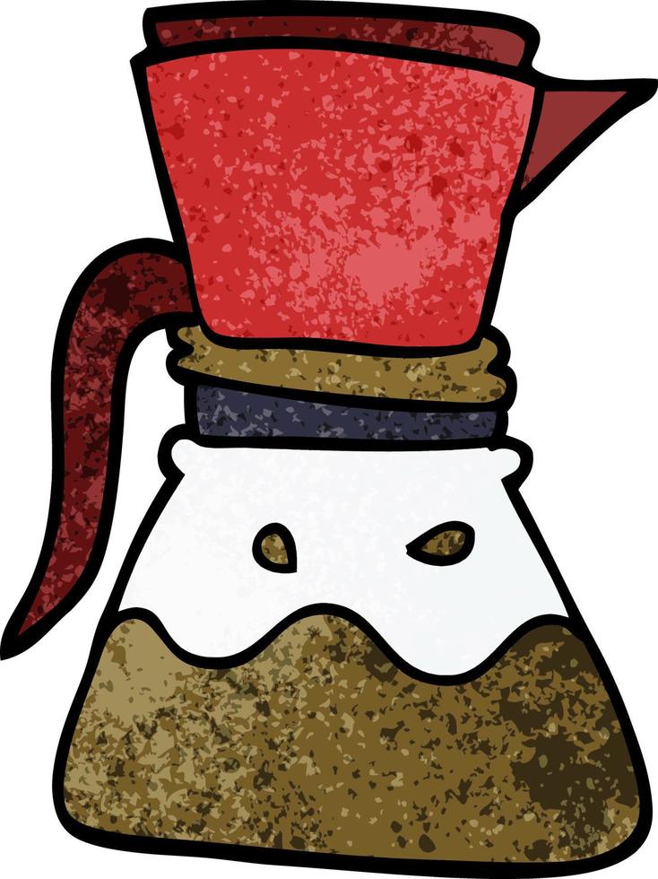 cartoon doodle filter coffee vector