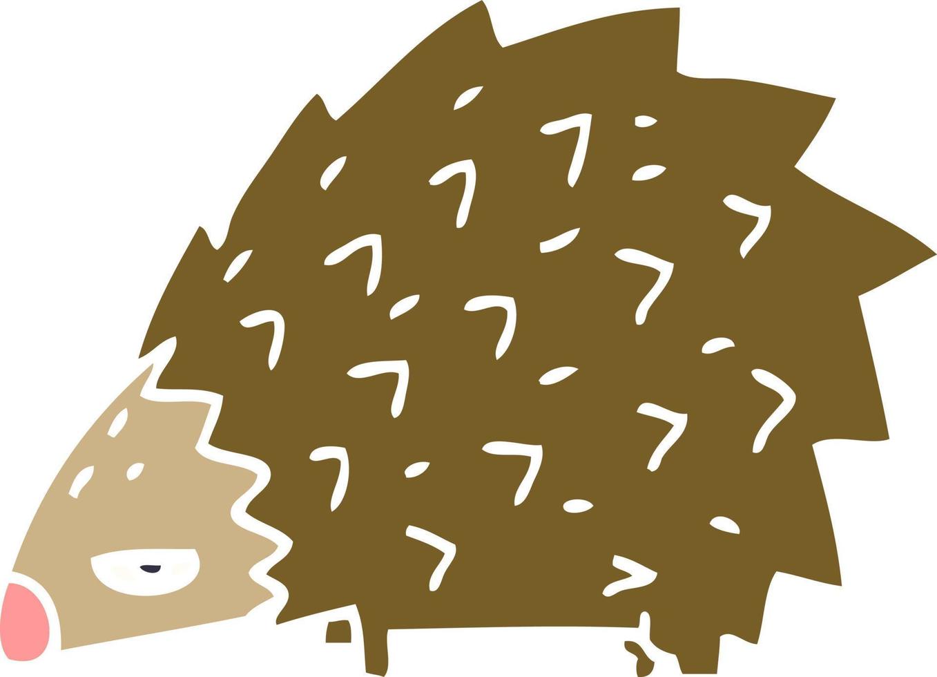 cartoon doodle angry hedgehog vector