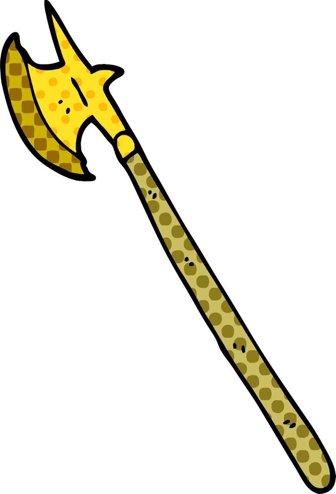 cartoon doodle medieval weapon vector