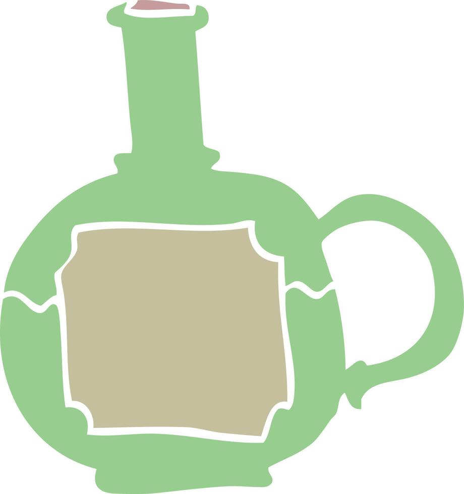 cartoon doodle food bottle vector