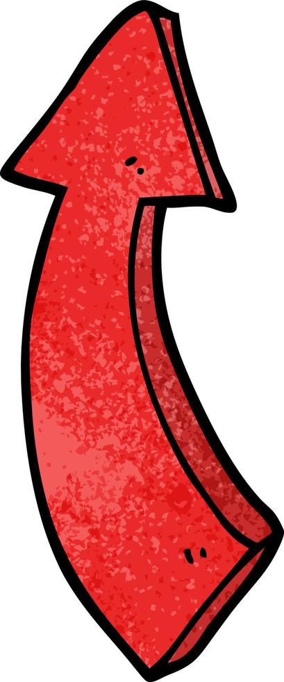 cartoon doodle pointing arrow vector