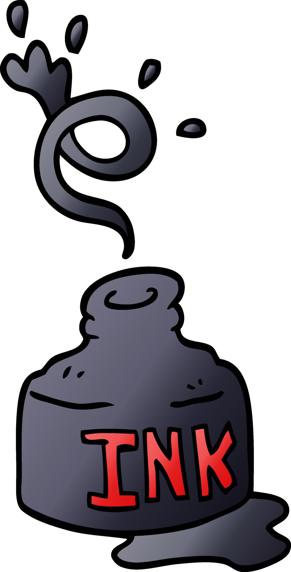 ink bottle cartoon