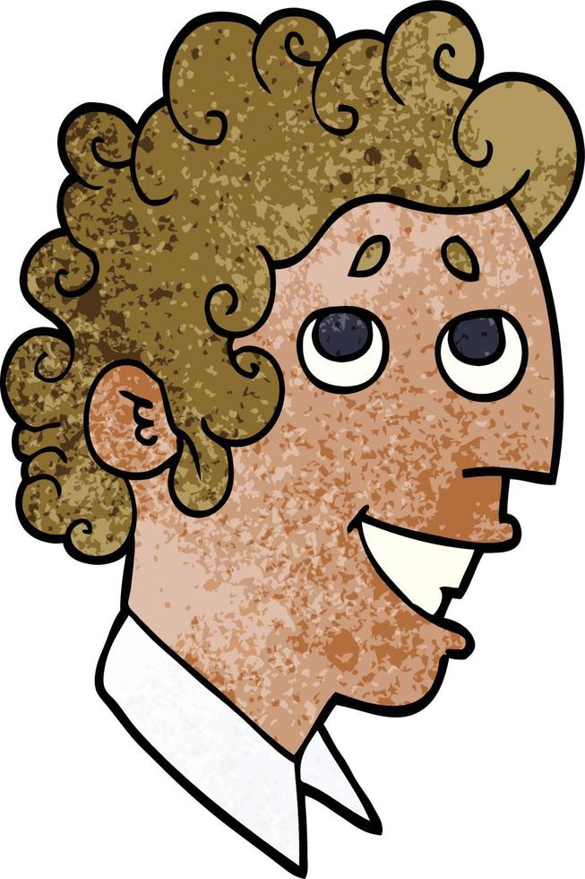 cartoon doodle man face vector