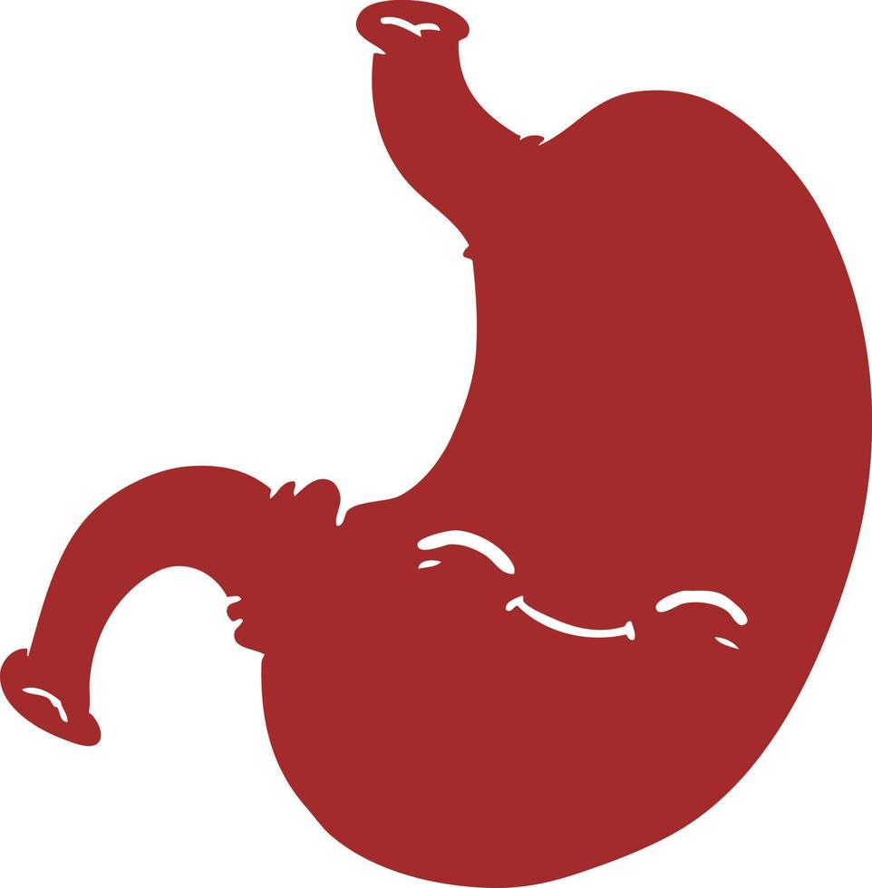 flat color style cartoon stomach vector