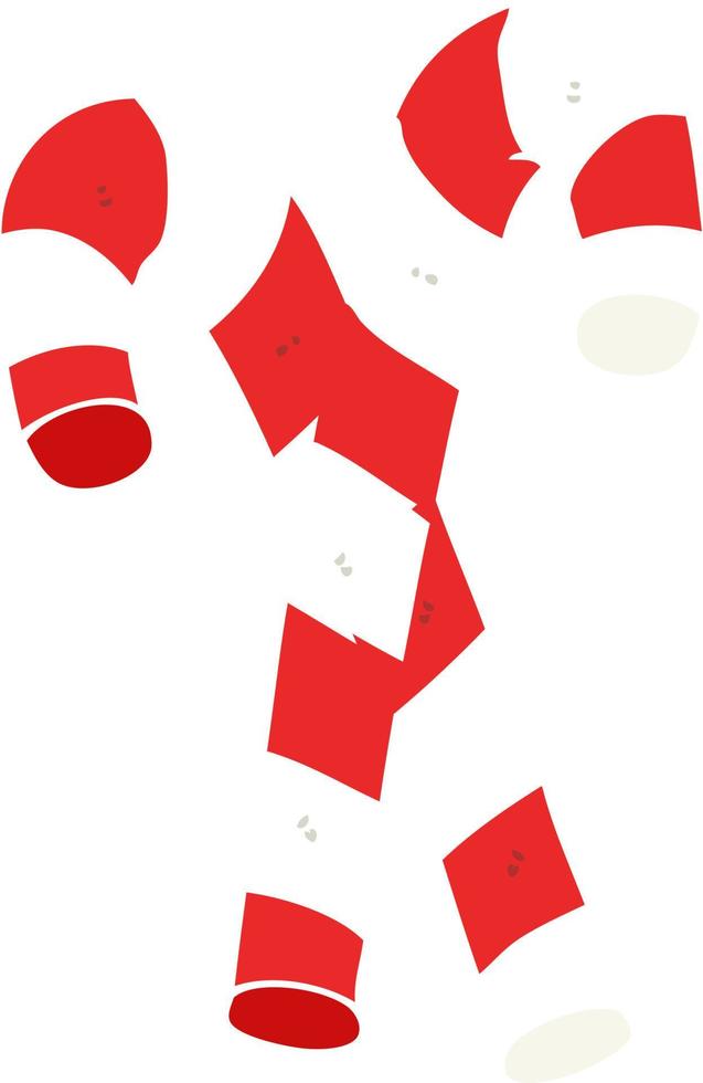 flat color style cartoon candy canes vector