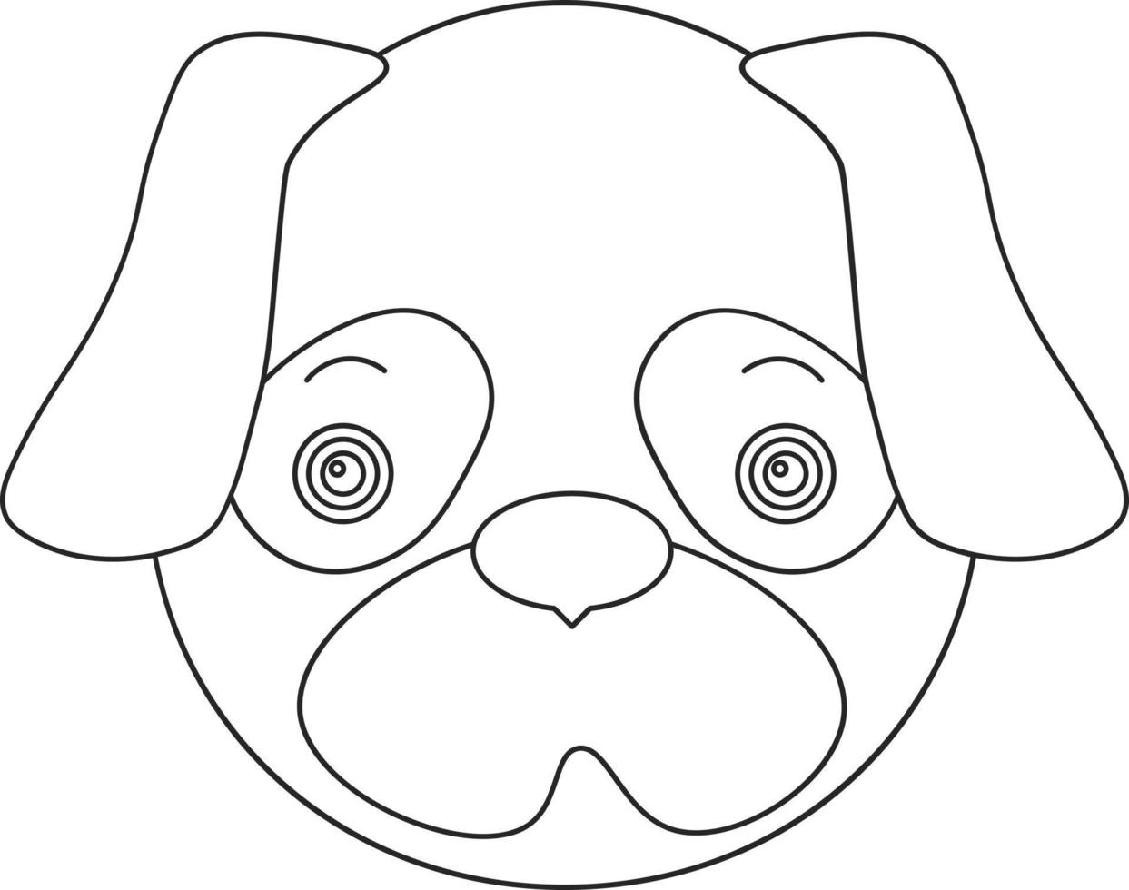Illustration in Black Lines animal head illustration vector