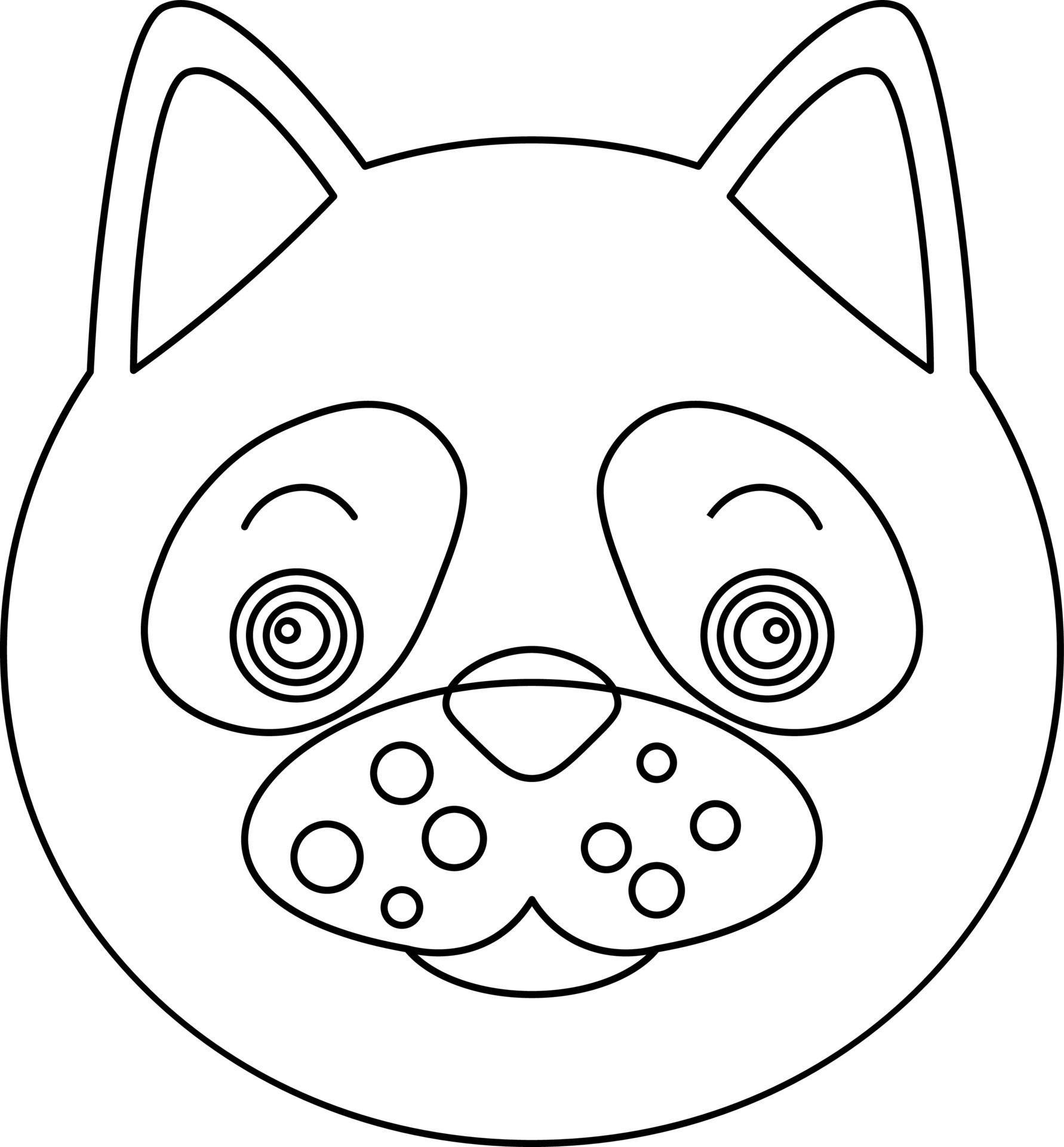 Illustration in Black Lines animal head illustration 12166614 Vector