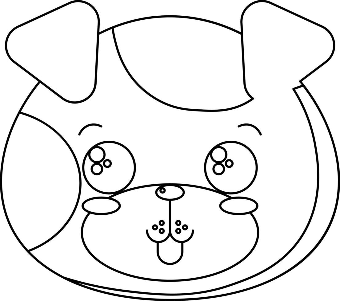 Illustration in Black Lines animal head illustration vector