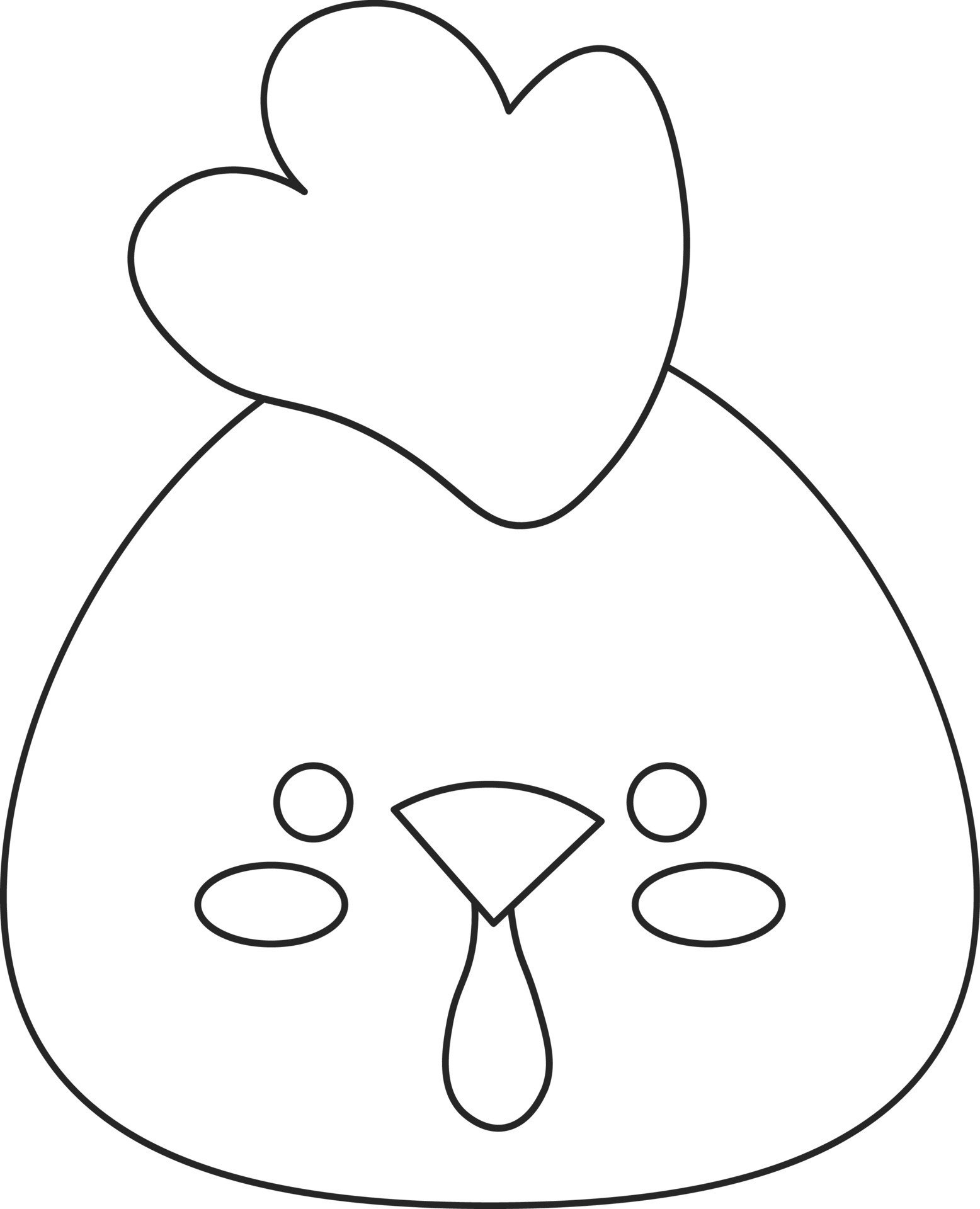 Illustration in Black Lines animal head illustration 12166628 Vector