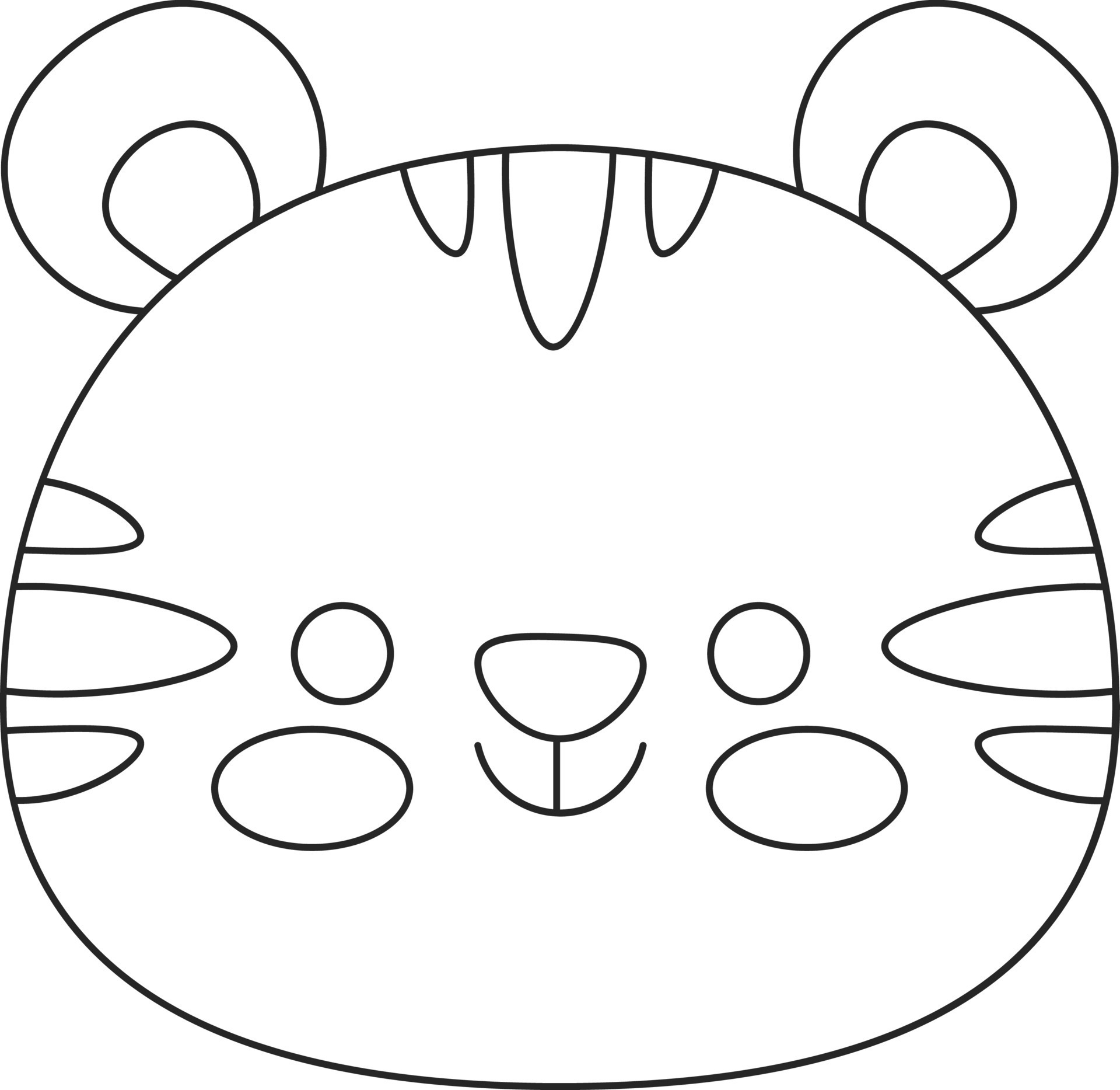 Illustration in Black Lines animal head illustration 12166641 Vector