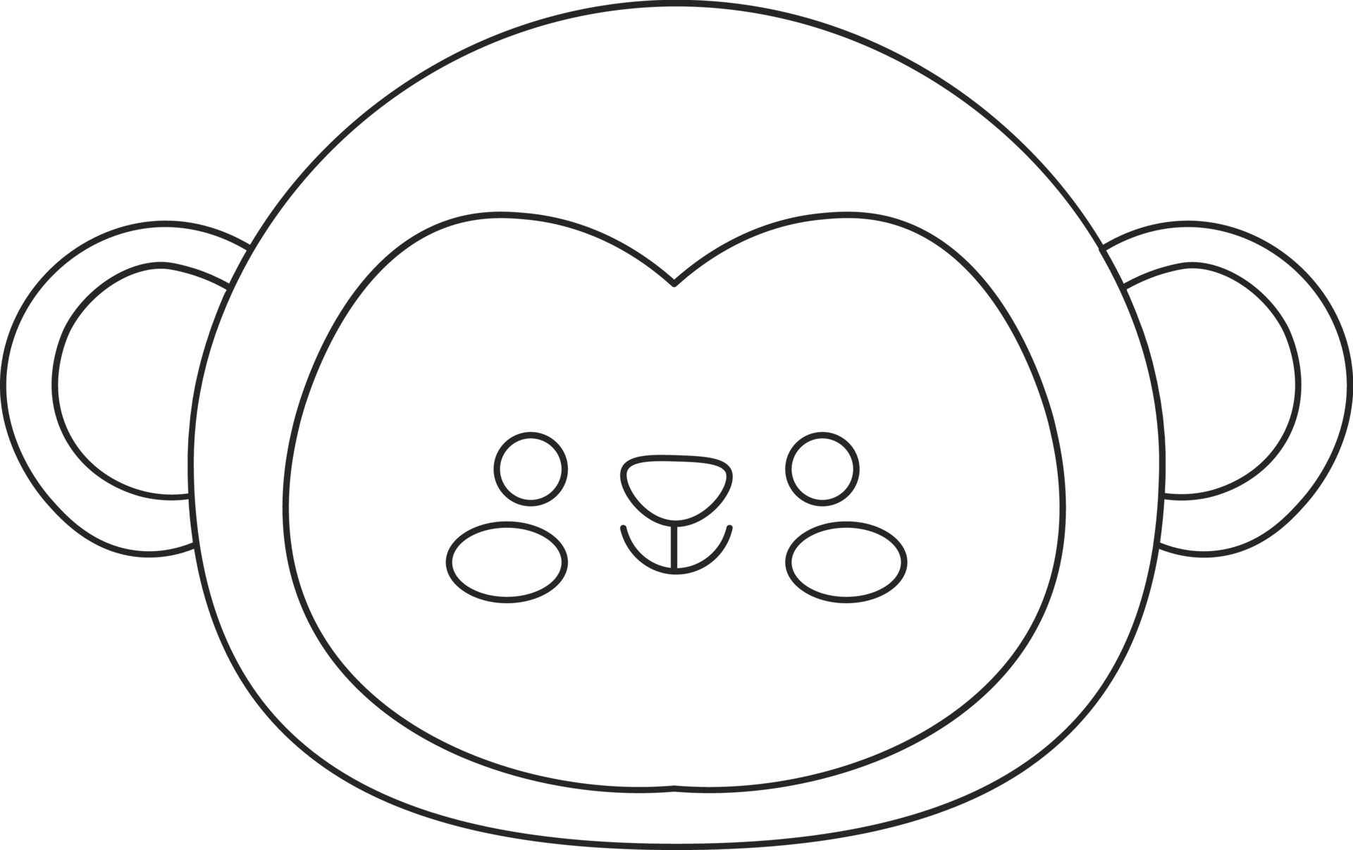 Illustration in Black Lines animal head illustration 12166657 Vector