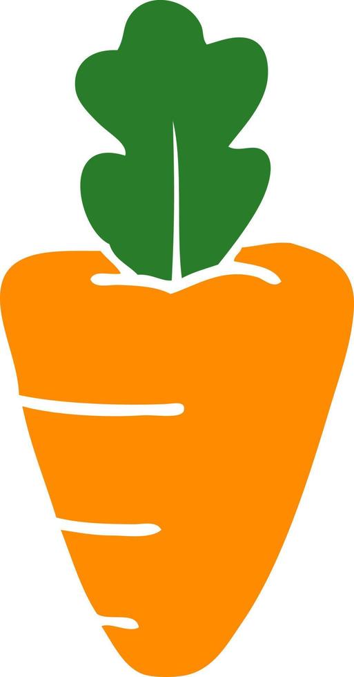 caricatura, garabato, saludable, zanahoria vector