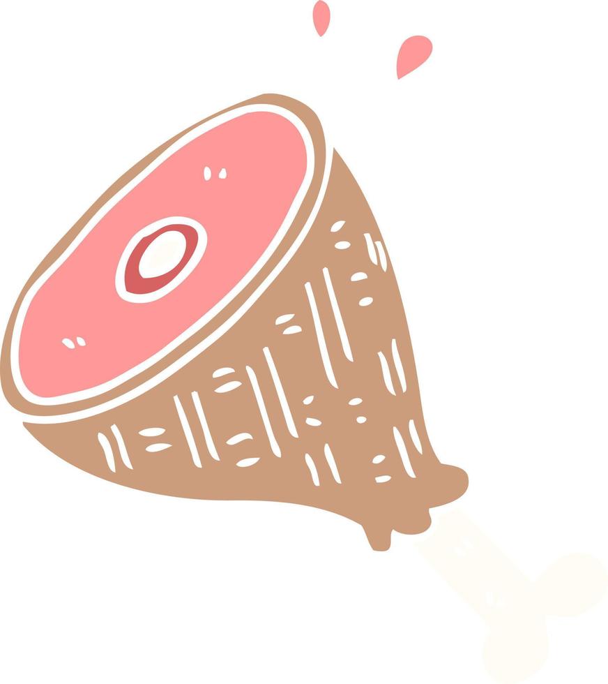 cartoon doodle cooked meat vector